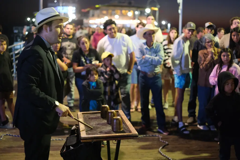 Shaun performing for a large corporate crowd!